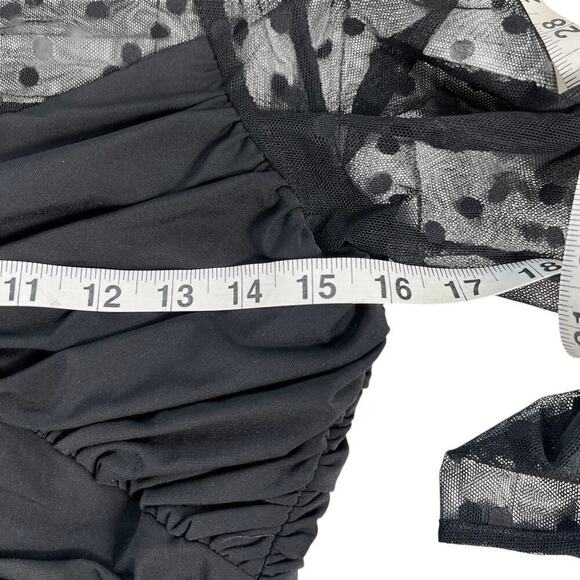 New Women’s Halston Polka Dot Short Mini Dress Size 10 - Picture 7 of 8